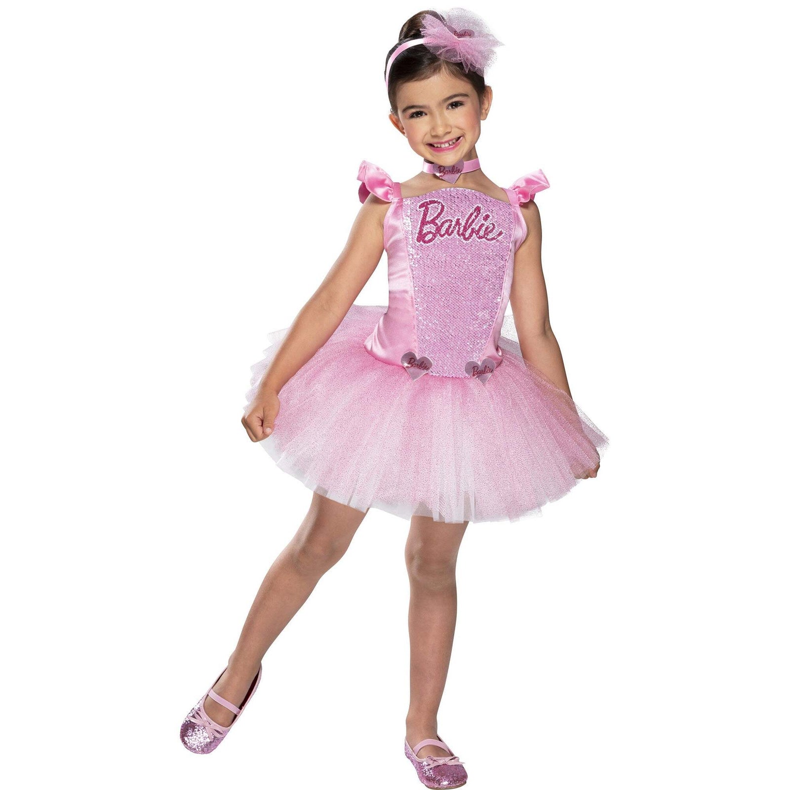 Barbie Ballerina Costume Girls Pink Tutu Dress 1