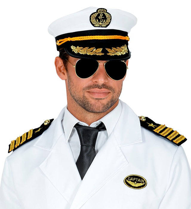 Navy Captain  Hat, Epauletten, Glasses 