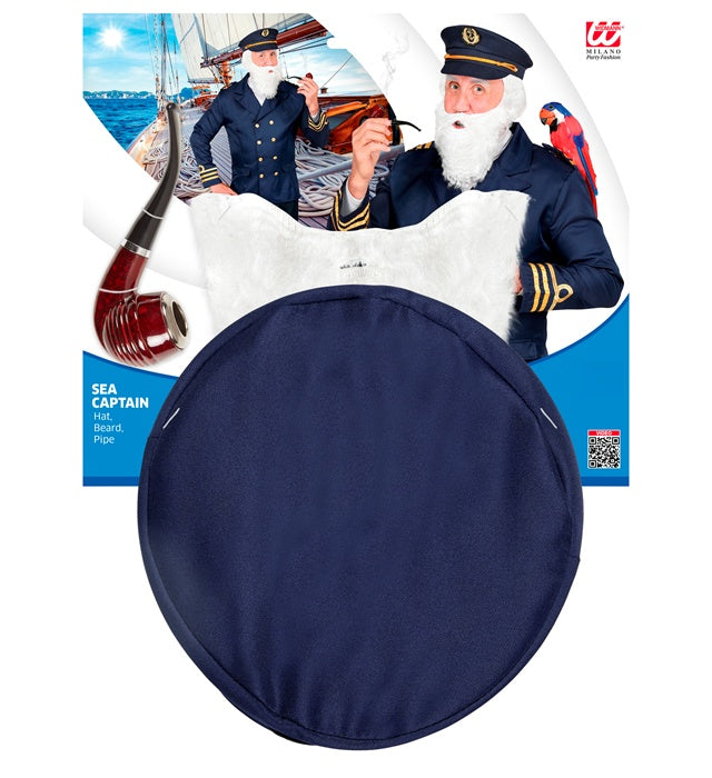 Sea Captain  Hat, Beard, Pipe 