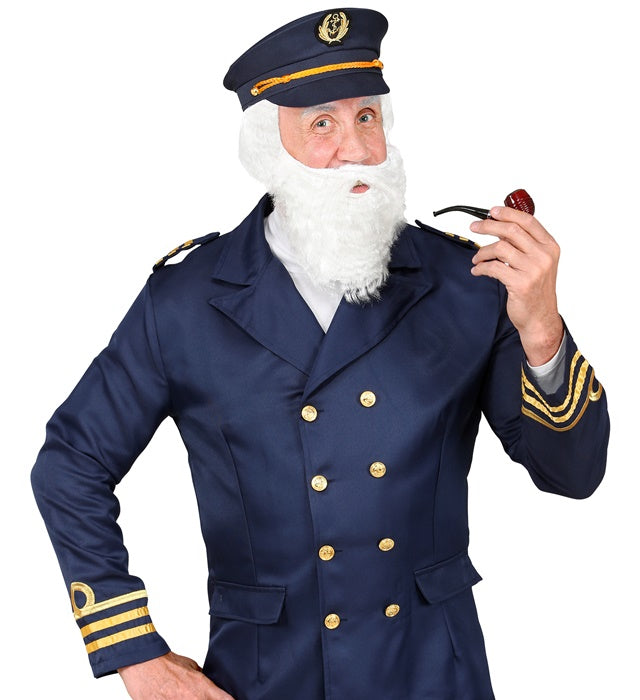 Sea Captain  Hat, Beard, Pipe 