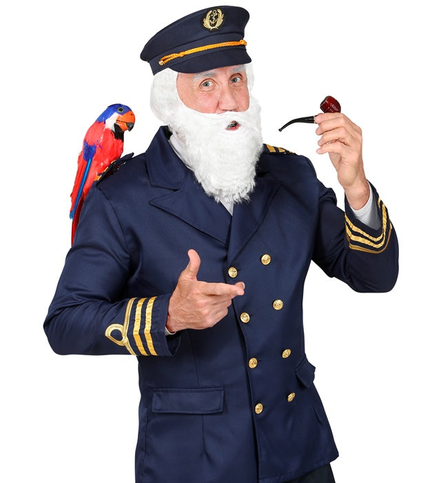 Sea Captain  Hat, Beard, Pipe 