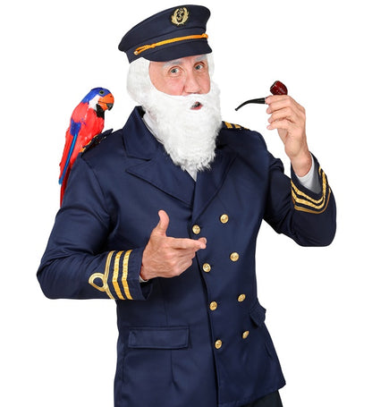 Sea Captain  Hat, Beard, Pipe 