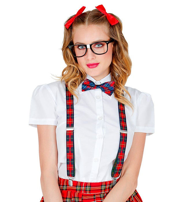 Nerd  Braces, Bow Tie, Glasses 