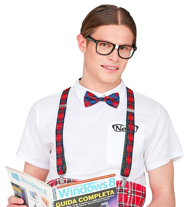 Nerd  Braces, Bow Tie, Glasses 