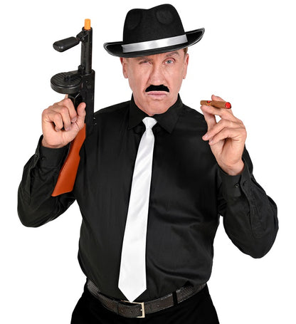 The Roaring 20S Fashion  Hat, Tie, Moustache, Cigar 