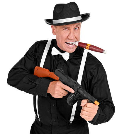 Gangster  Hat, Braces, Bow Tie, Cigar 