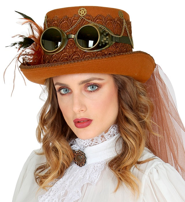 Top Hat Steampunk Felt 14 Cm