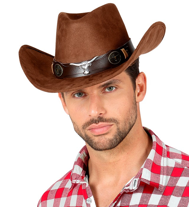 Suede Look Dallas Cowboy Hat