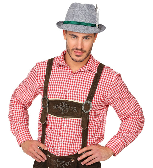 Felt “Bavarian Hat With Feathers And Edelweiss”