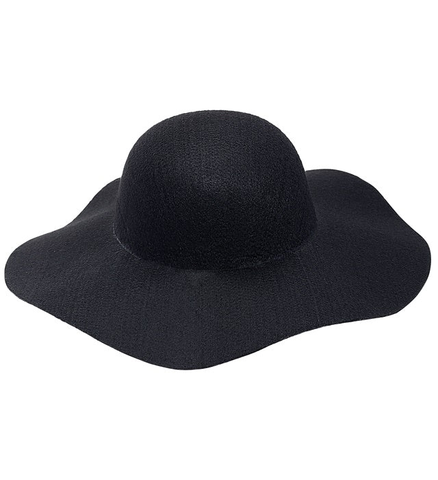 Felt Black Floppy Hat Suitable For Customization With Various Decorations