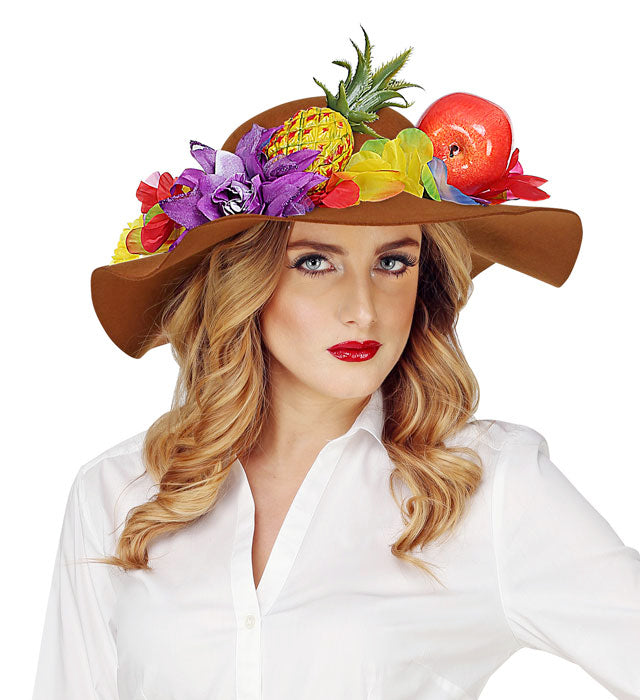 Felt Brown Floppy Hat Suitable For Customization With Various Decorations