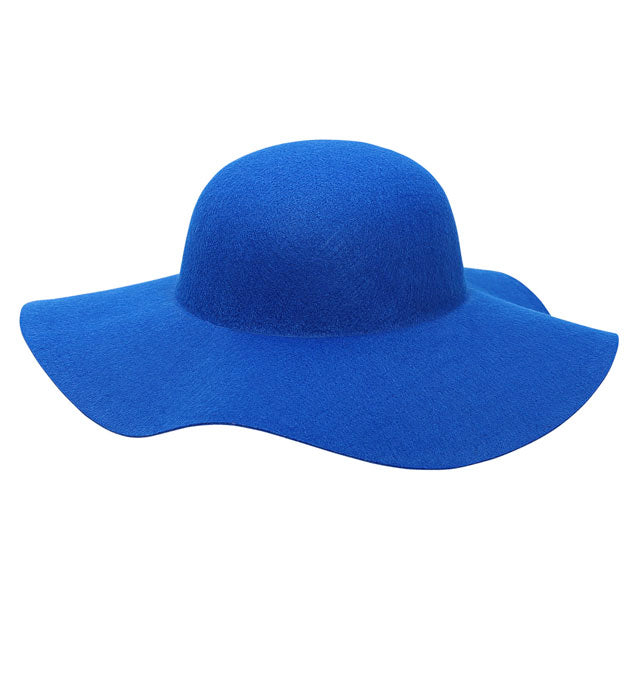 Felt Blue Floppy Hat Suitable For Customization With Various Decorations