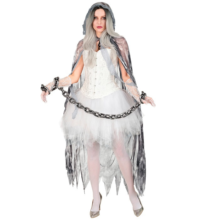 Ghostly Spirit  Hooded Cape  - 145 Cm