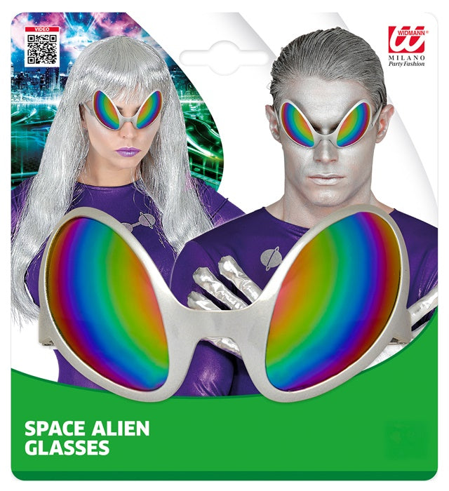 Space Alien Glasses With Holographic Lenses