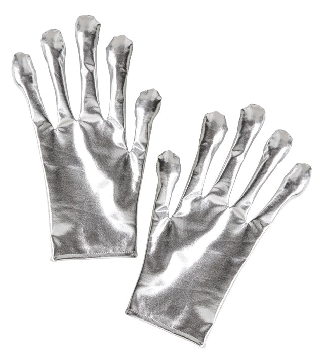 Metallic Space Alien Gloves