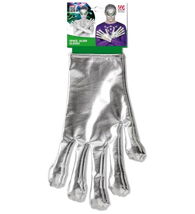 Metallic Space Alien Gloves