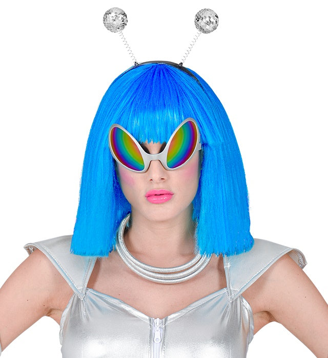 Space Alien  Antennas, Glasses, Necklace 