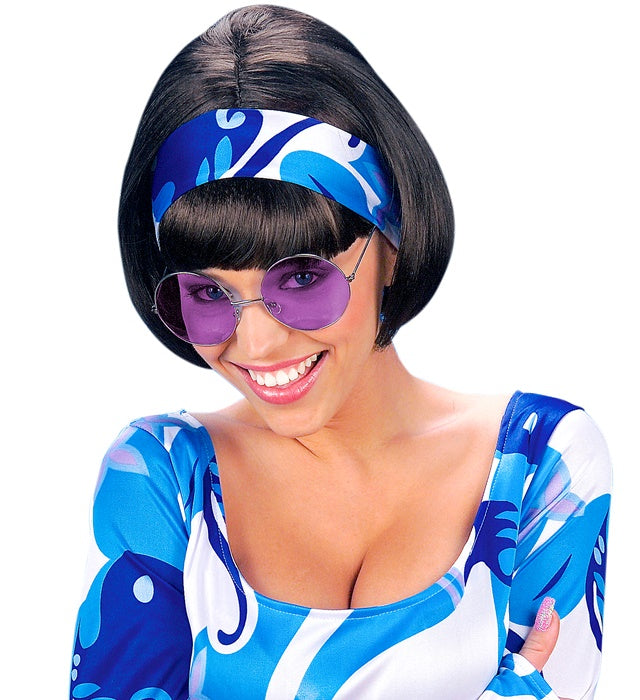 Xl Hippie Glasses With Purple Lenses Diam. 6 Cm