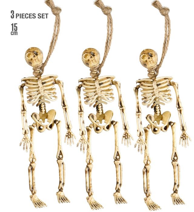 Set Of 3 Skeletons 15 Cm
