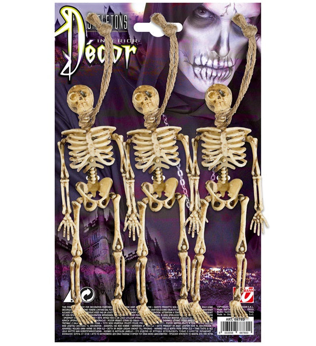 Set Of 3 Skeletons 15 Cm