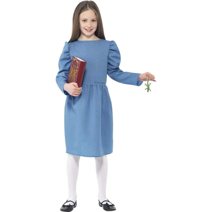 Roald Dahl Matilda Licensed Costume Kids Blue Dress 1