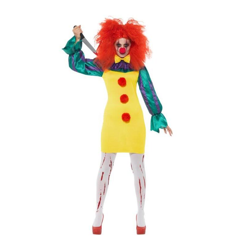 Classic Horror Clown Lady Costume Adult Multi 1