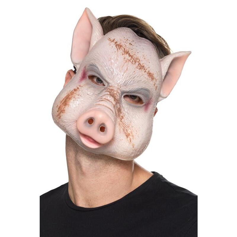 Evil Pig Killer Mask Adult Pink 1