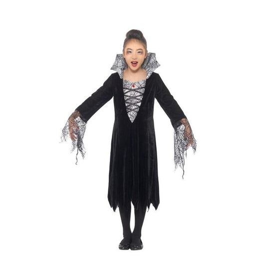 Spider Vampire Costume Child Black Silver 1