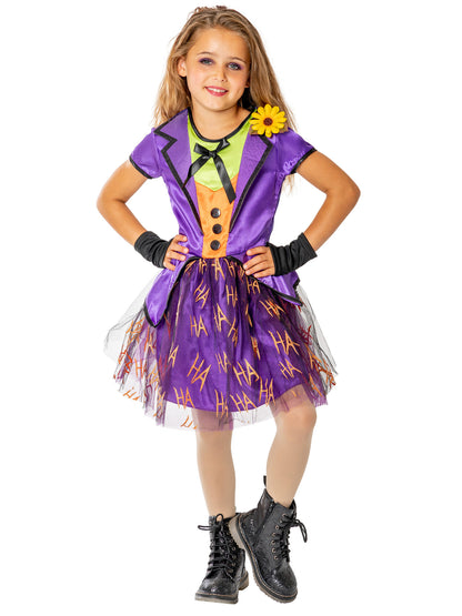 Joker Girls Costume DC Batman Villan Deluxe 4