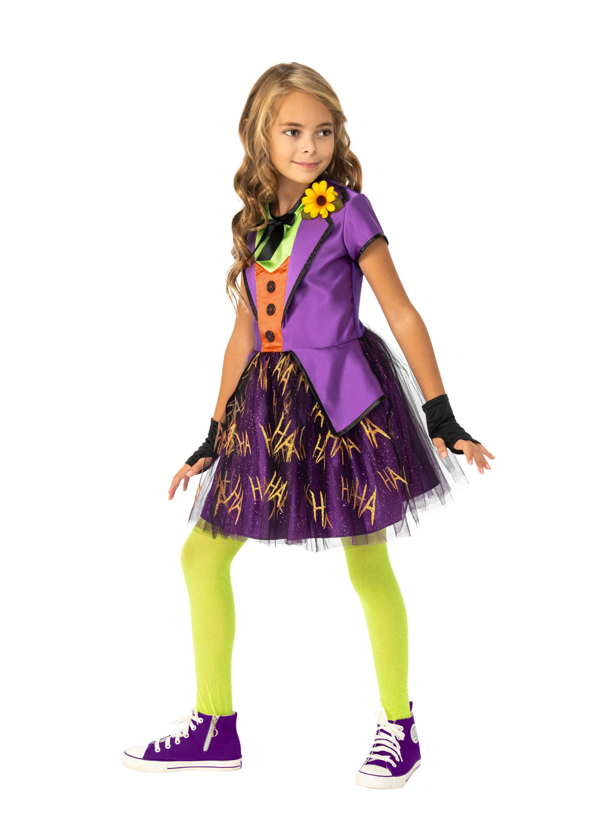 Joker Girls Costume DC Batman Villan Deluxe 3