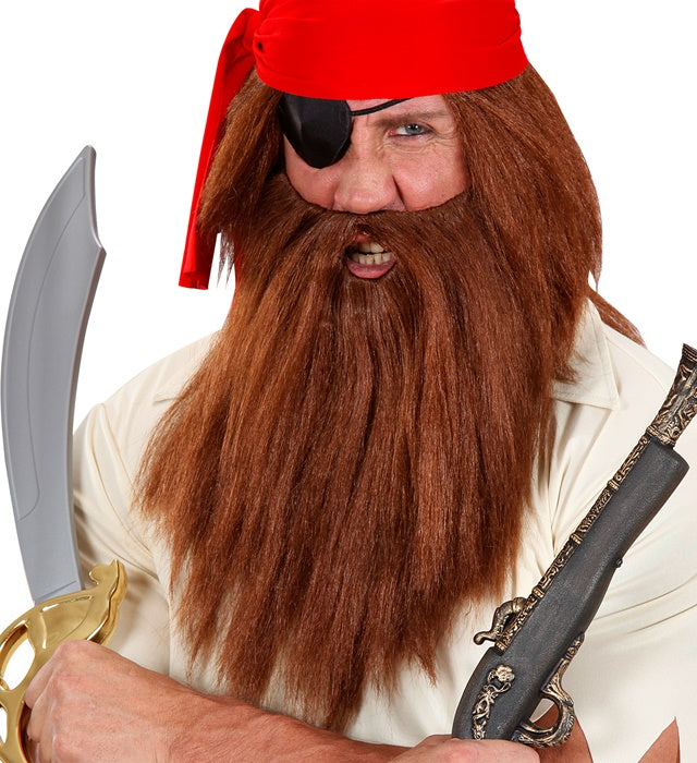 Brown Character Wig With Beard In Polybag