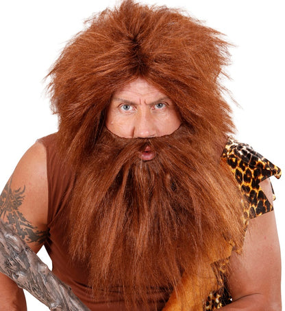 Brown Character Wig With Beard In Polybag