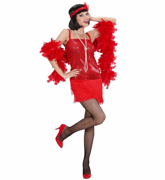 Flapper  Dress, Headband With Feather 