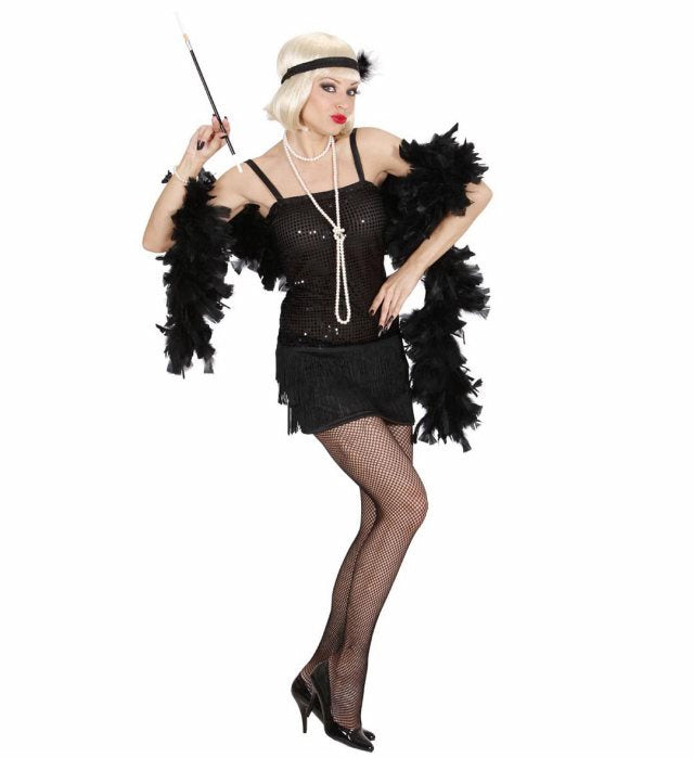 Flapper  Dress, Headband With Feather 