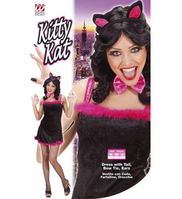 Kitty Kat Velvet  Dress With Tail, Bow Tie, Ears 