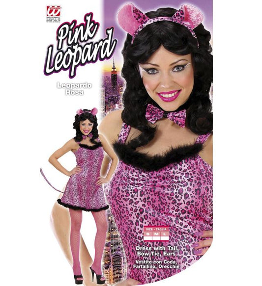 Pink Leopard  Dress With Tail, Bow Tie, Ears 