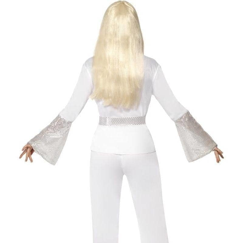 70s Disco Lady Costume Adult White Silver_2