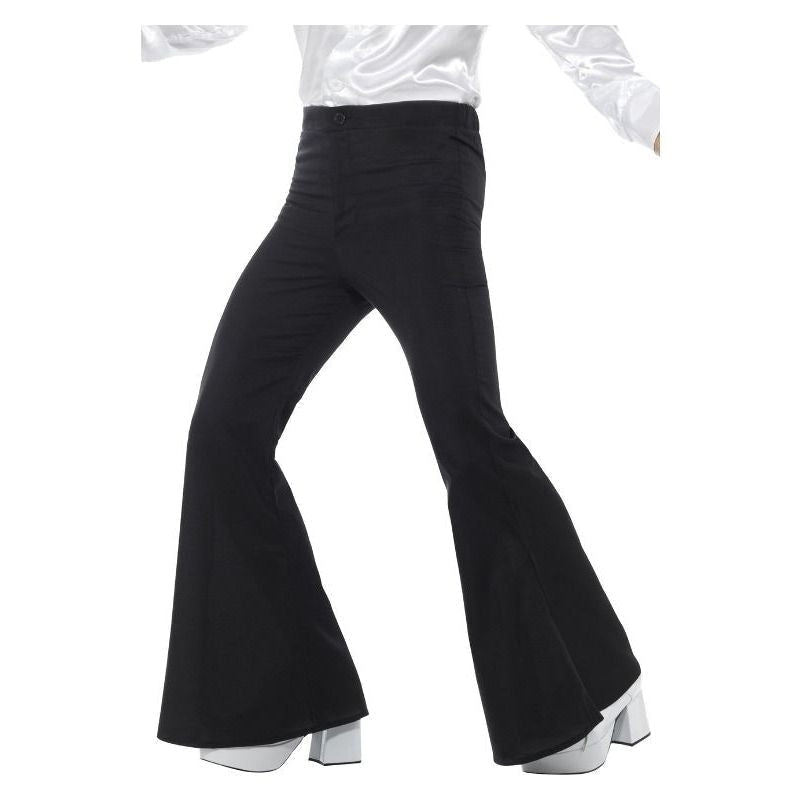 70s Flared Trousers Mens Adult Black_1