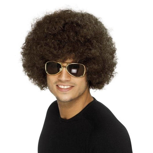 70s Funky Afro Adult Brown Wig 120g 1