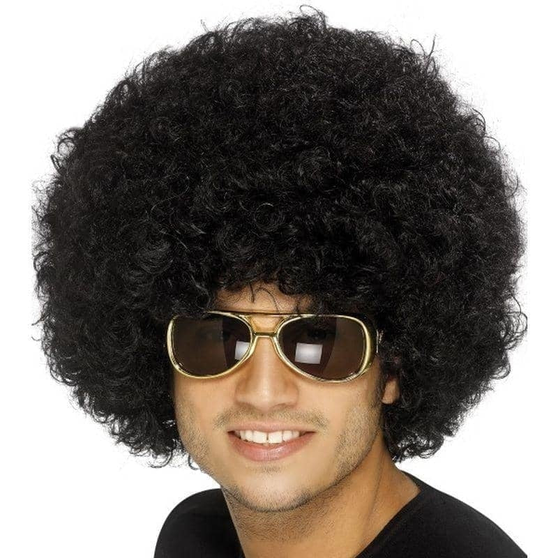 70s Funky Afro Wig Adult Black Costume Hair 1