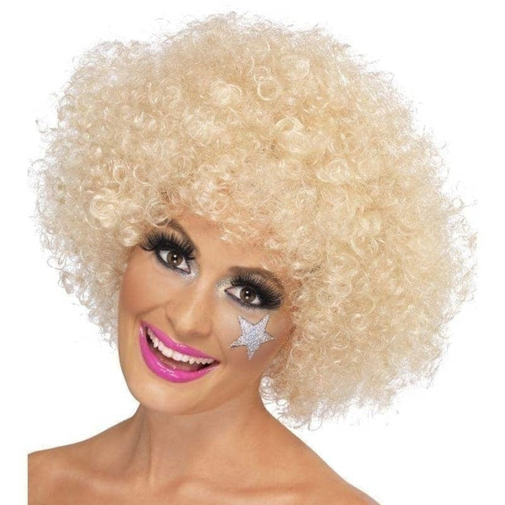 70s Funky Afro Wig Adult Blonde 120gm_1