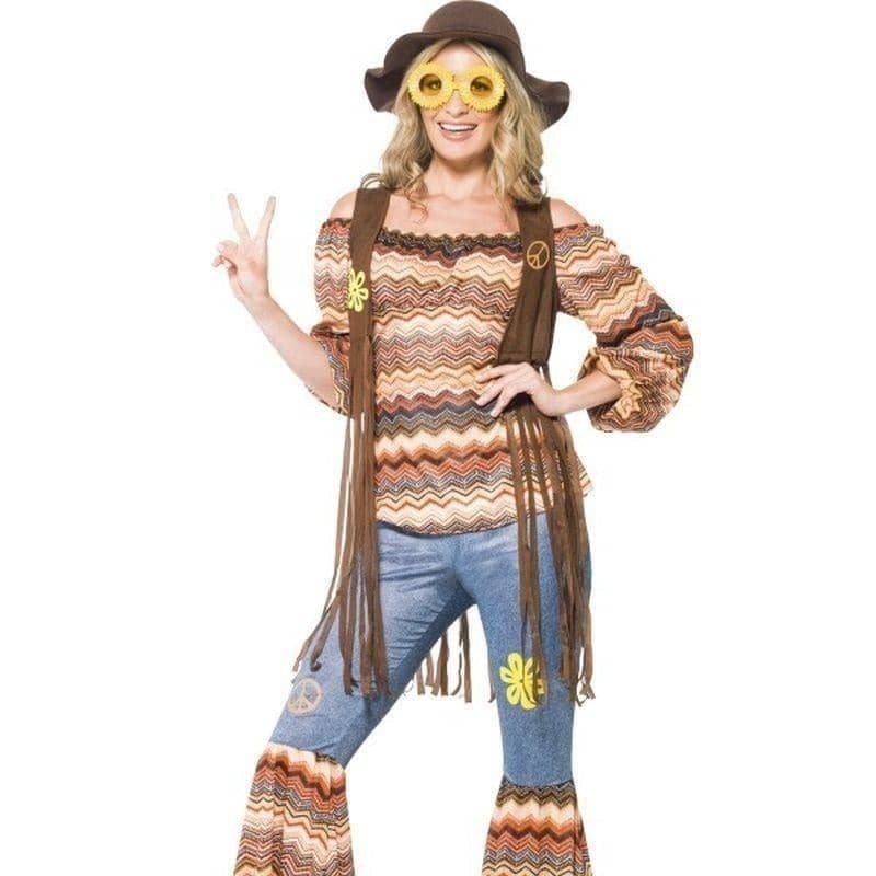 70s Harmony Hippie Costume Adult Orange_1