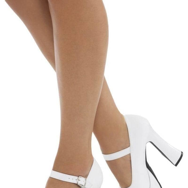 70s Ladies Platform Shoes Adult White 5 Inch Heel_1