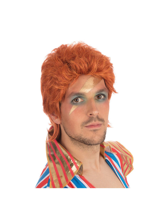 70s Rock Legend David Bowie Ginger Wig Orange Hair 2