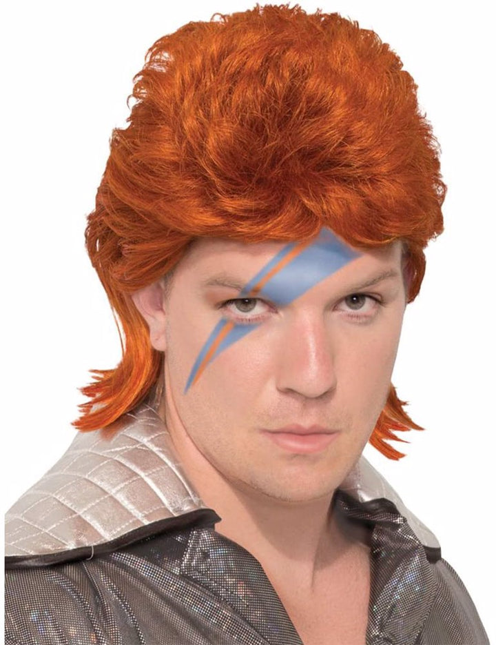 70s Rock Legend David Bowie Ginger Wig Orange Hair