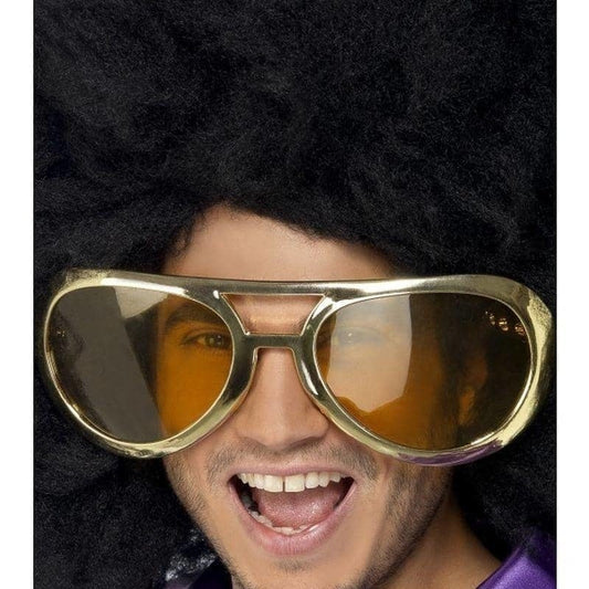 70s Rock Specs Giant Adult Gold 11 Inches 1