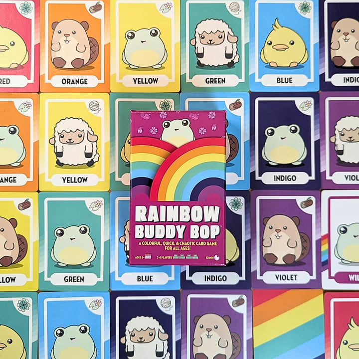 Rainbow Bunny Bop - A Family-Friendly Card Game - Perfect for Boys, Girls, Kids, Families & Adults Who Love Card Games and Board Games