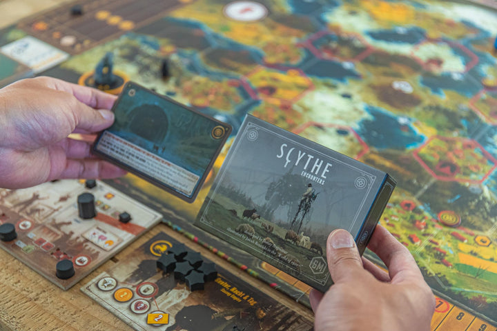 Stonemaier Games: Scythe Encounters Expansion | Add to Scythe (Base Game) | 32 New Encounter Cards | Ages 14+, 1-5 Players, 115 Mins