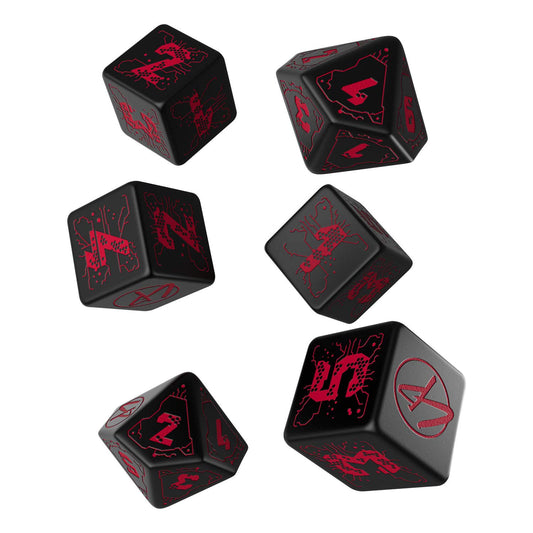 Q-Workshop Cyberpunk Red Essential Dice Set Black 1