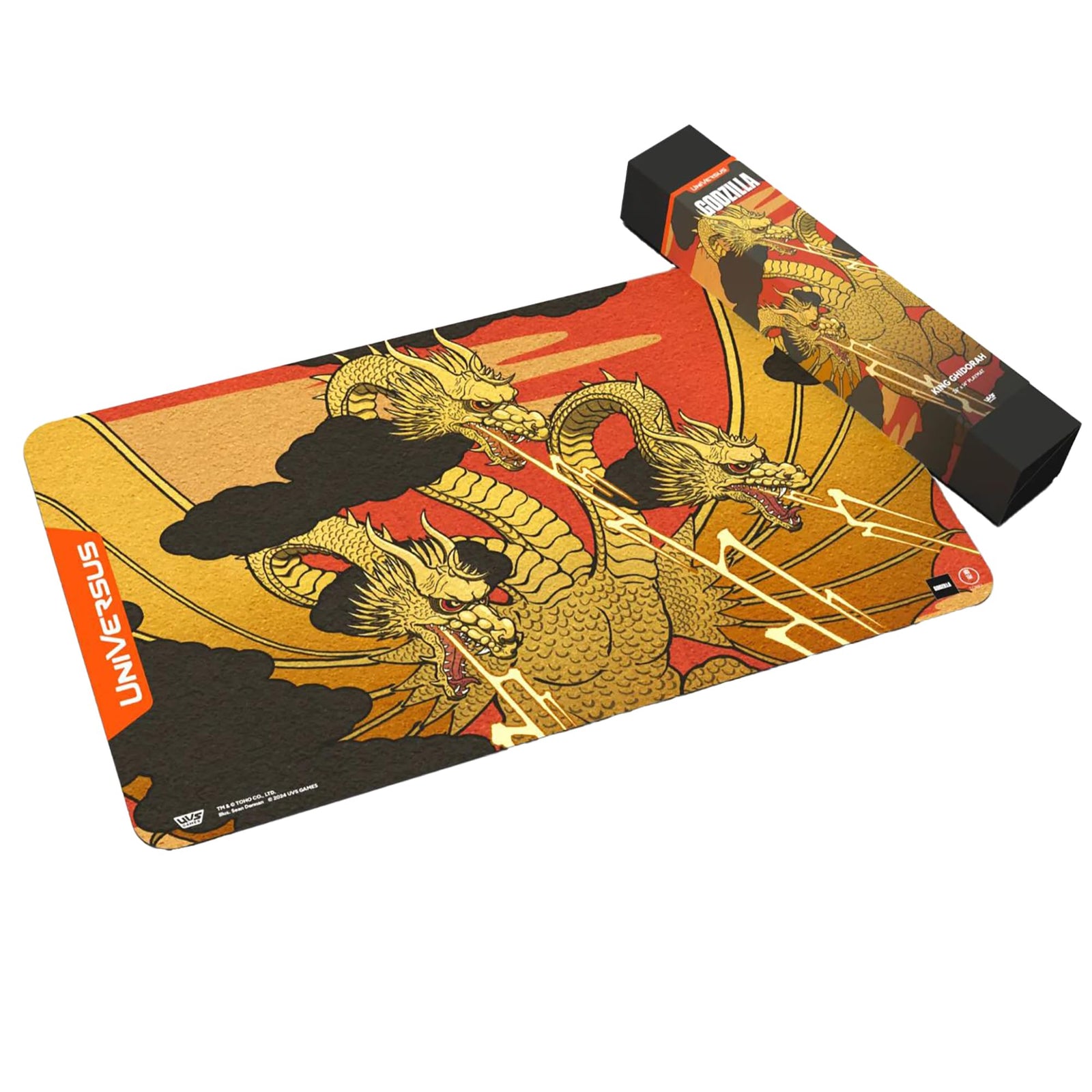 UniVersus Godzilla Challenger Series - King Ghidorah Playmat - 24 x 14 Neoprene Mat, Tabletop Card Game Accessory, UVS Games, Officially Licensed 2